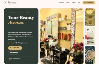 Belle Avenue Beauty Salon Dubai website preview