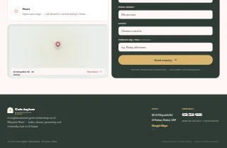 Cuts Asylum Barbershop website preview