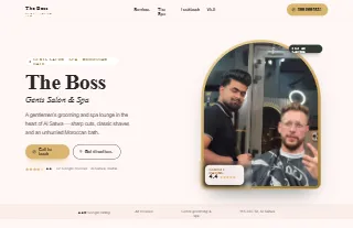 The Boss Gents Salon And Spa website preview