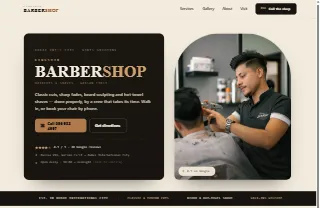 Kingsmen Barbershop website preview