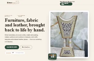 Elmar Upholstery website preview