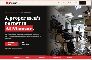 The Stars Barber Al Mazmar Branch website preview