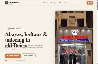 Parda Palace website preview