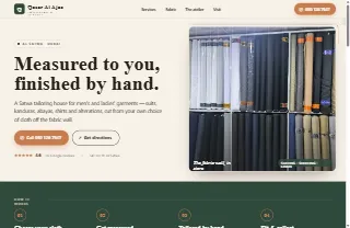 Qasar Al Ajaz Tailoring And Textile website preview