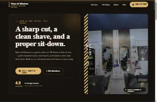 Noor Al Khaima Gents Salon website preview