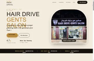 Hair Drive Gents Salon website preview