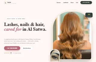 Lara Beauty Salon website preview