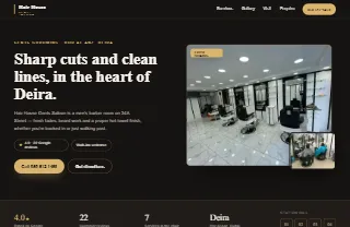 Hair House Gents Saloon website preview