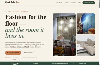 Chuk Palu Rugs Fashion For The Floor website preview