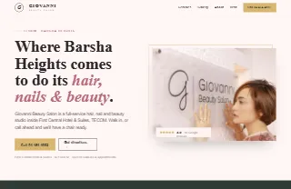 Giovanni Beauty Salon website preview