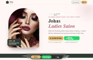Johas Ladies Saloon website preview