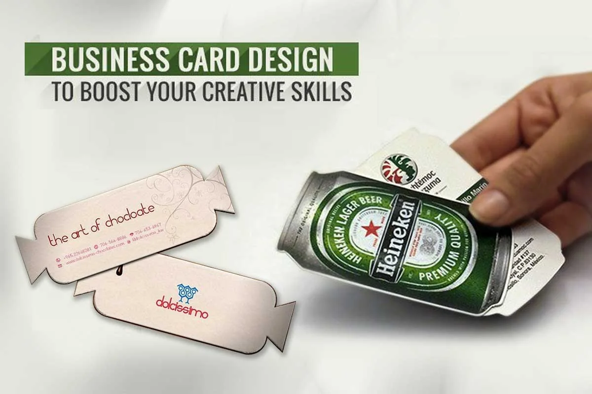 Business cards — die-cut shape