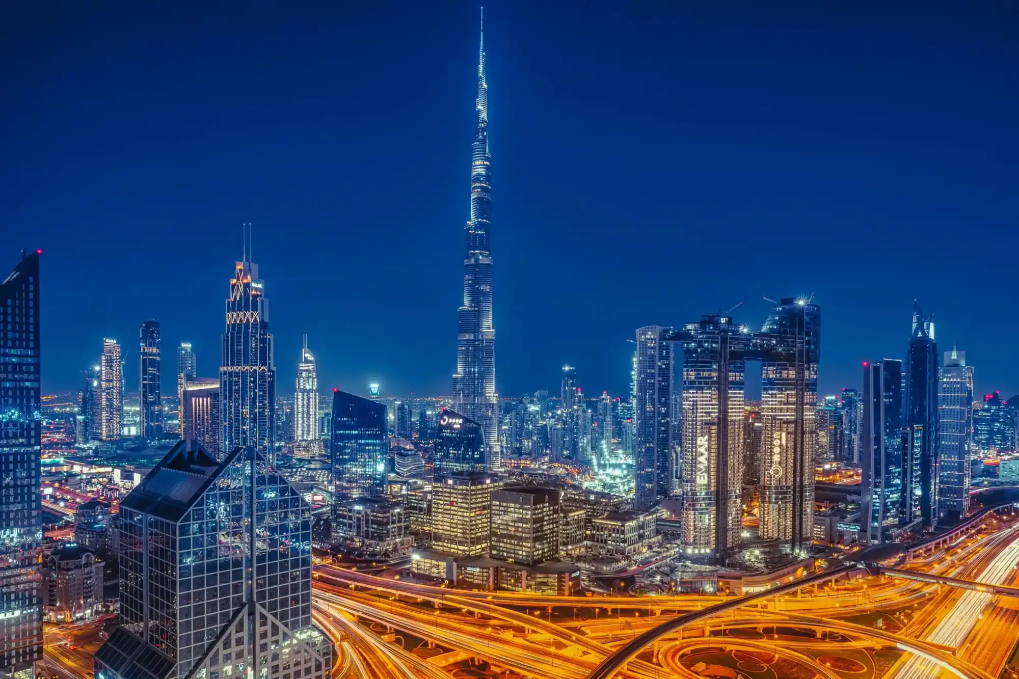 Aerial view over Dubai South — Air Chateau Helipark catchment