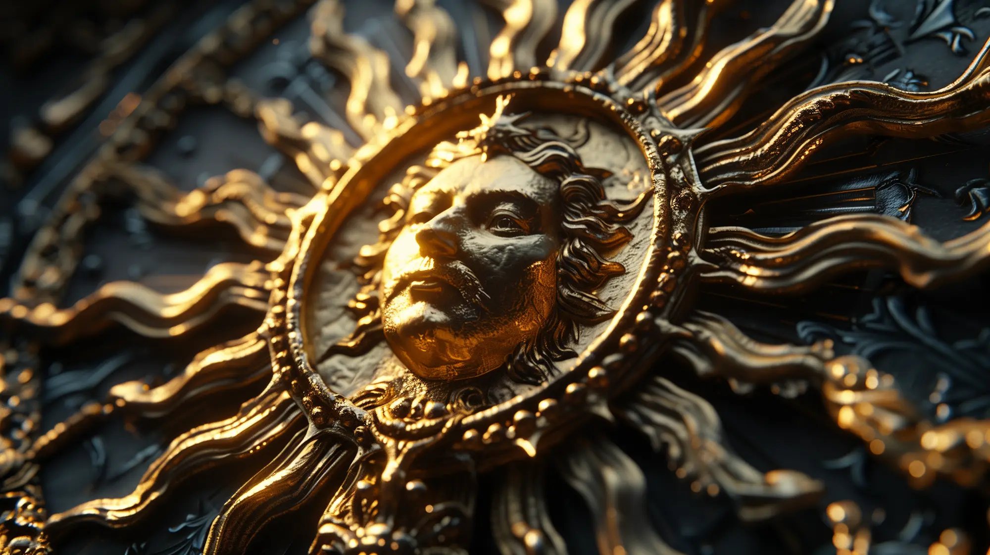 Gilded sun motif — Versailles iconography