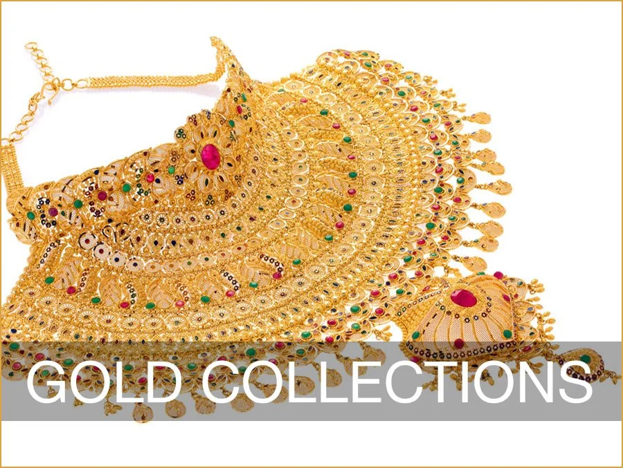 Ornate 22k gold bridal necklace set
