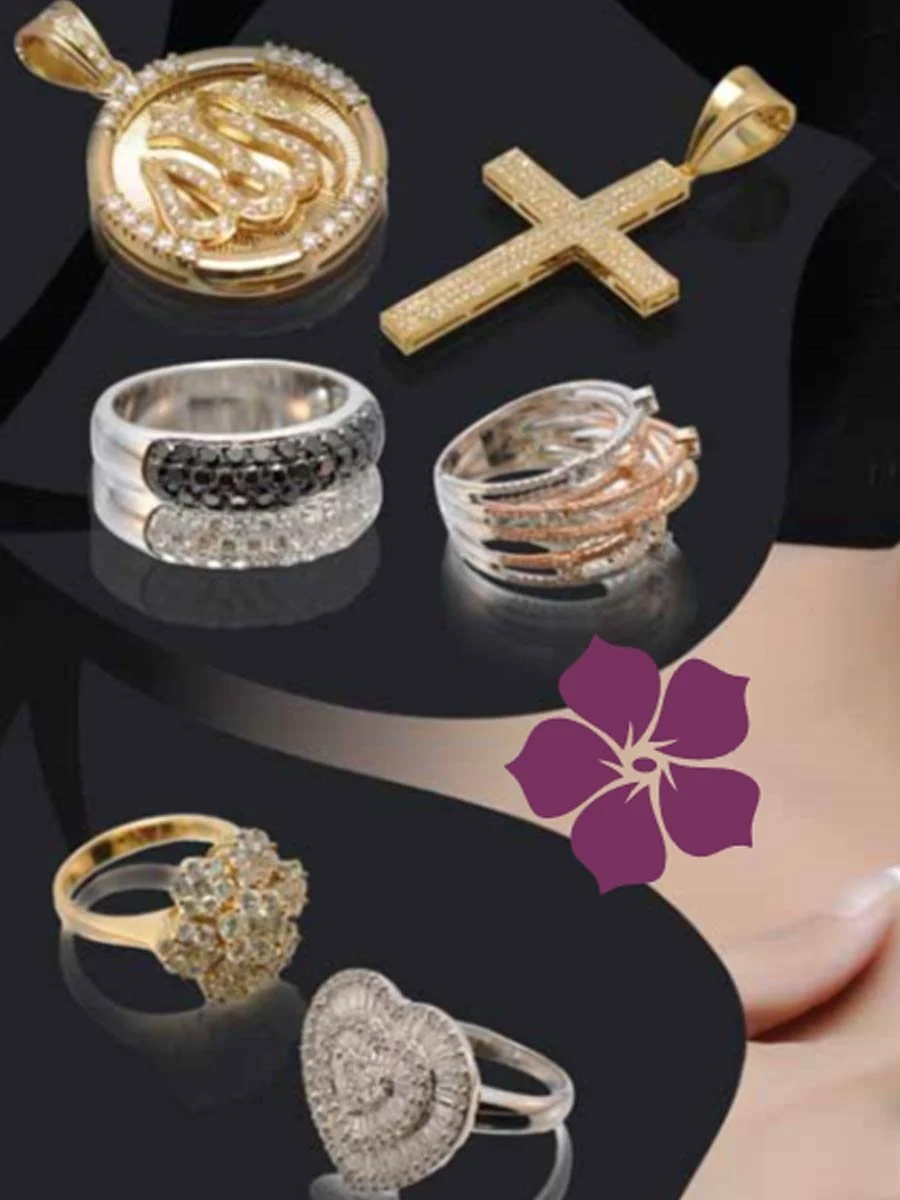 Custom pendants and cocktail rings