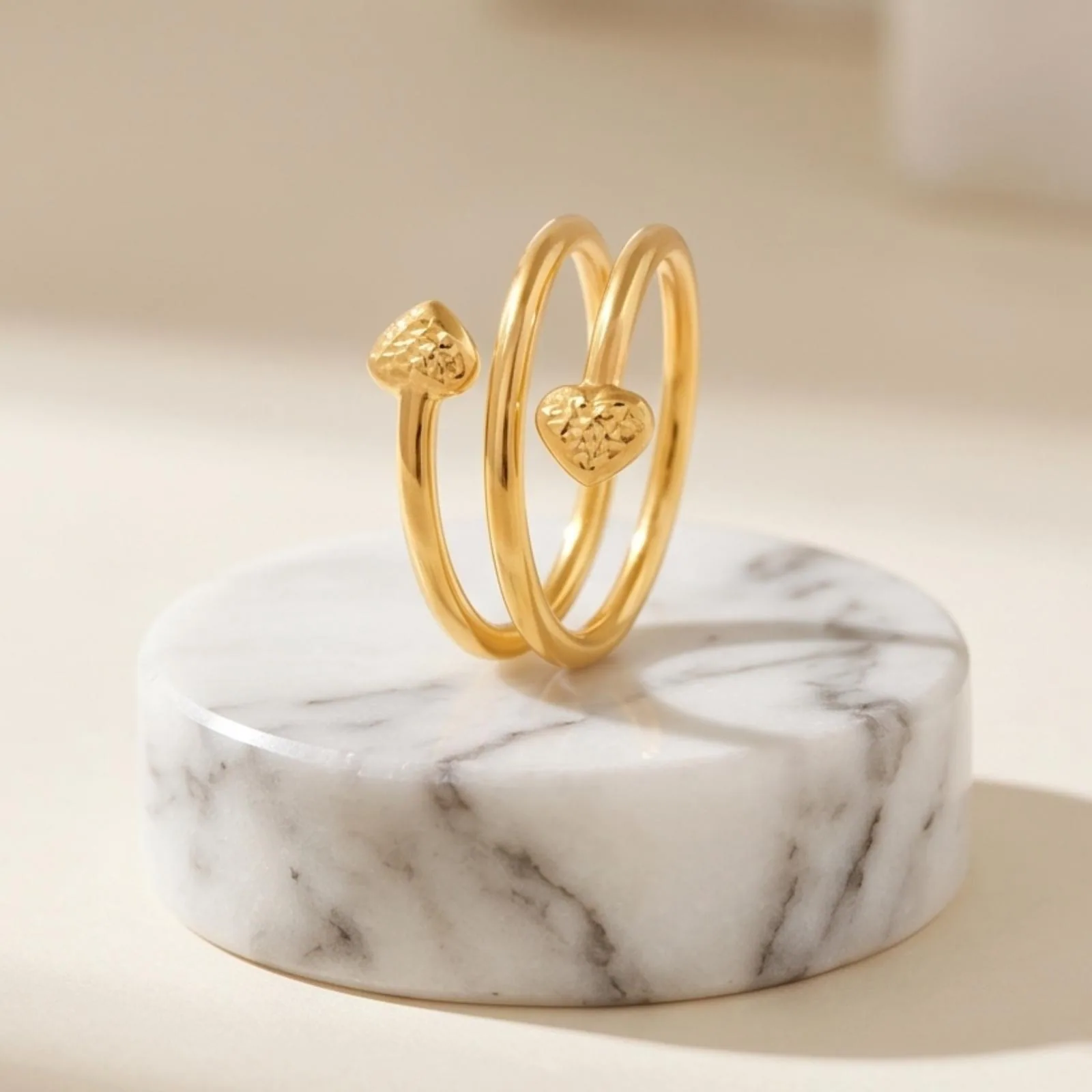 Custom heart wrap ring