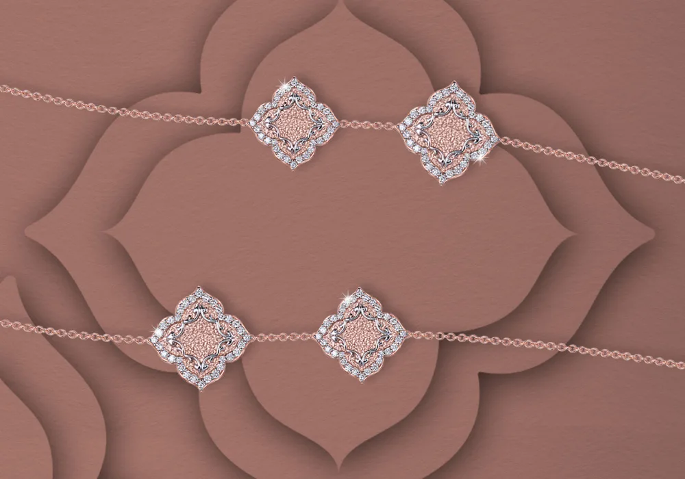 Ruhi Gestures — floral-motif rose gold and diamond pieces