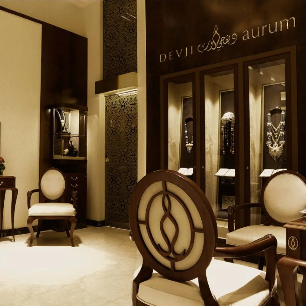 Devji Aurum boutique entrance and seating