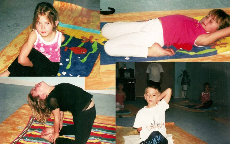 Children's animal yoga class