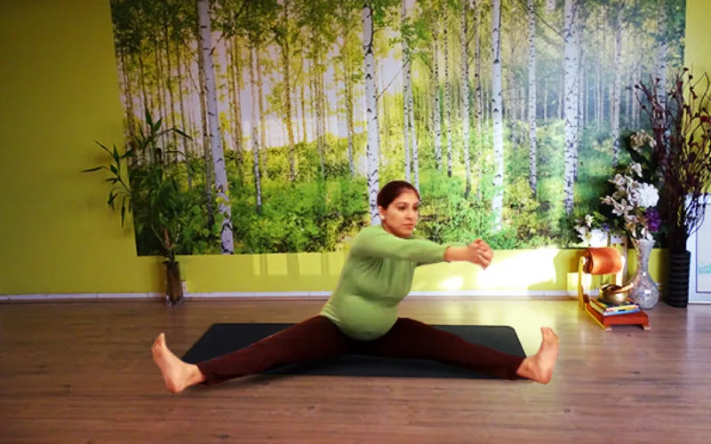 Prenatal yoga class