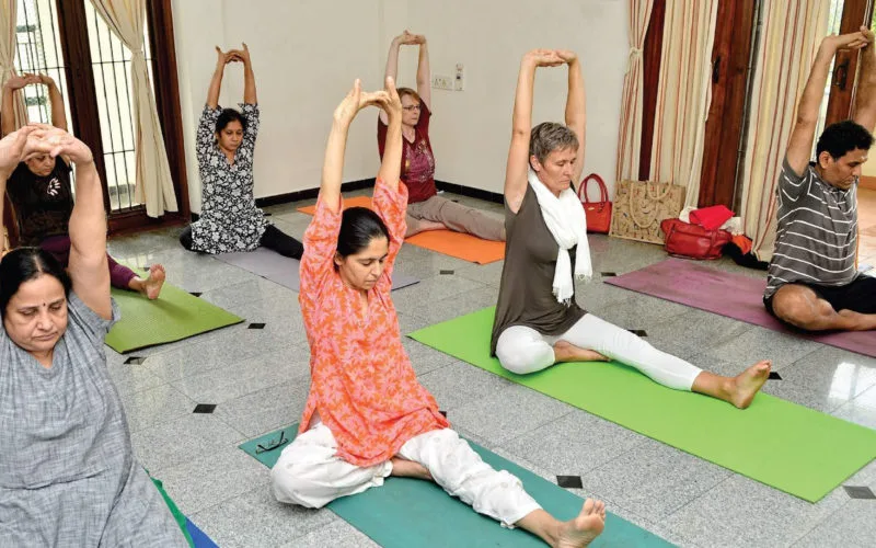 Yoga class for adults over fifty