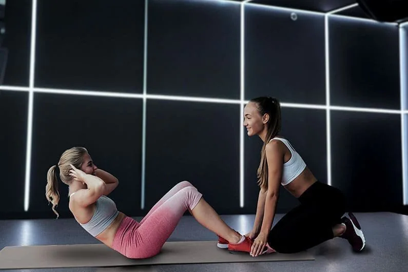 Personal training session at AB Fitness