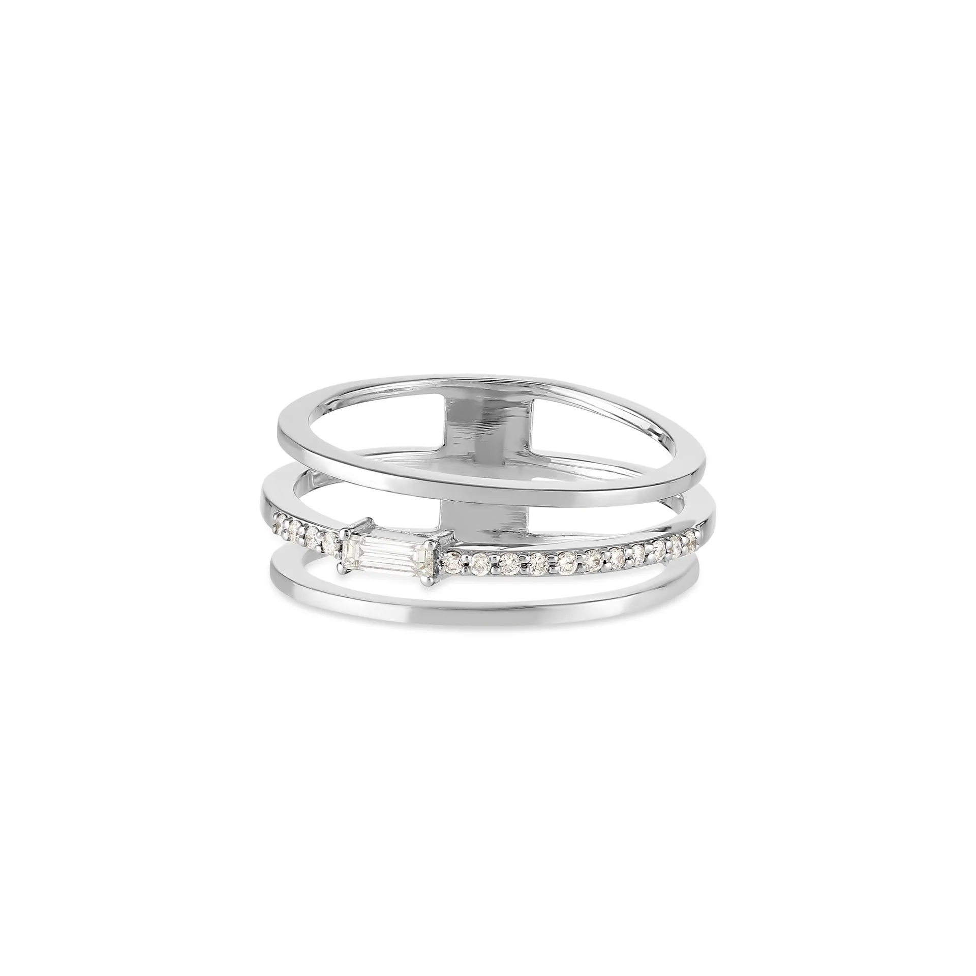 Three Row Diamond Ring