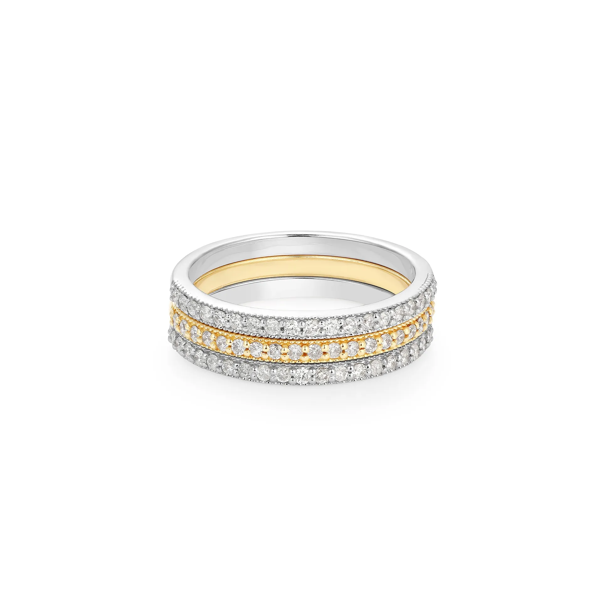 Three Separated Diamond Band