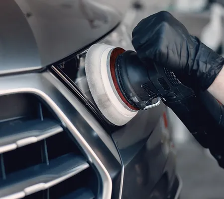 Machine polishing during paint correction