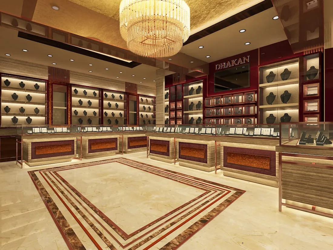 The Dhakan showroom interior in the Gold Souk
