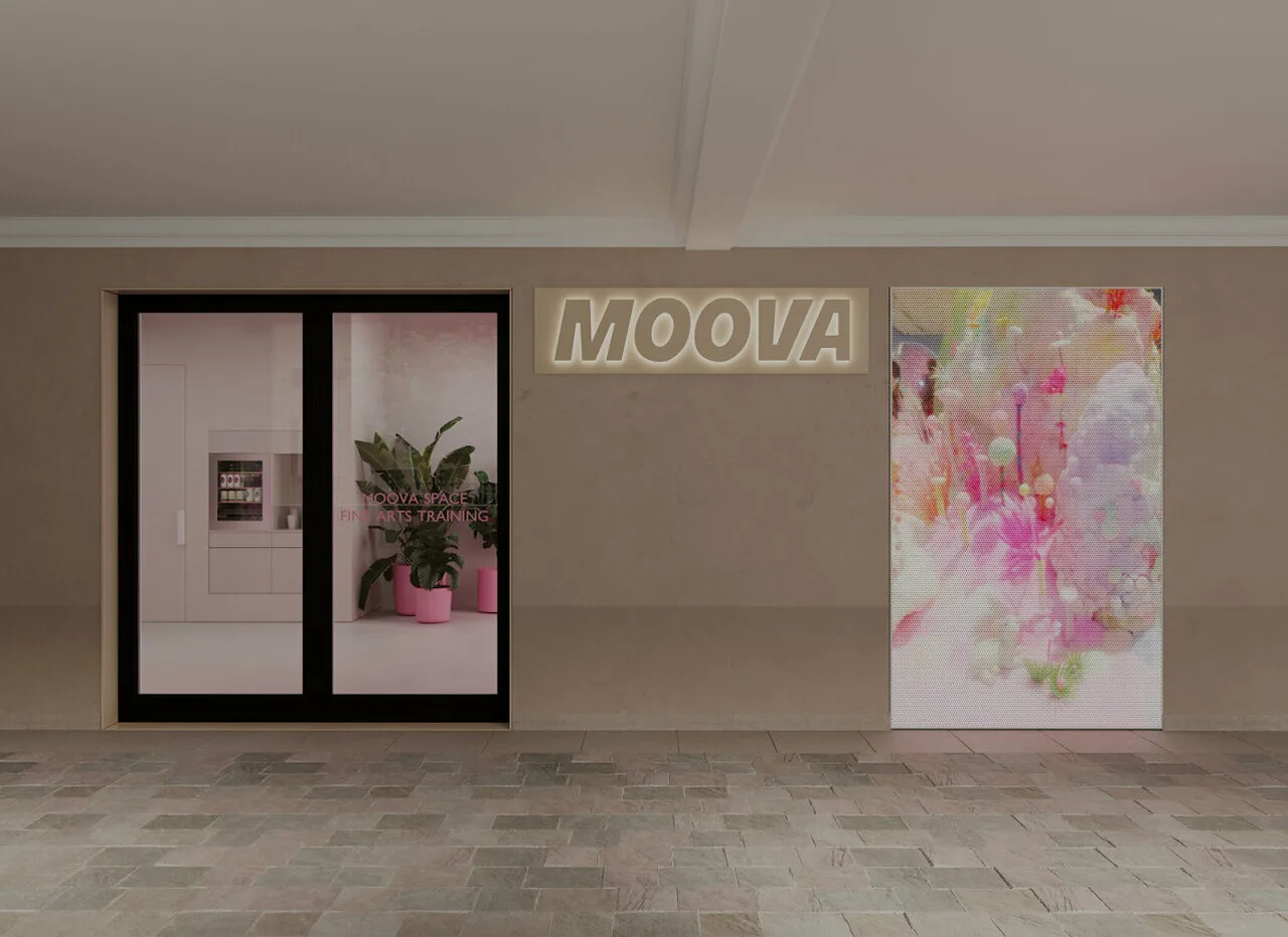 Moova Space storefront signage