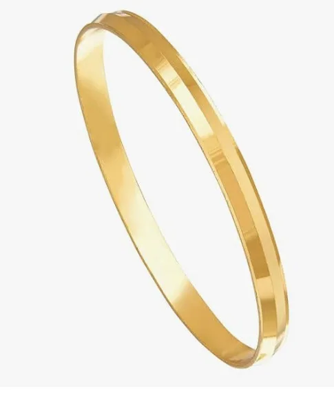 Modern gold bangle