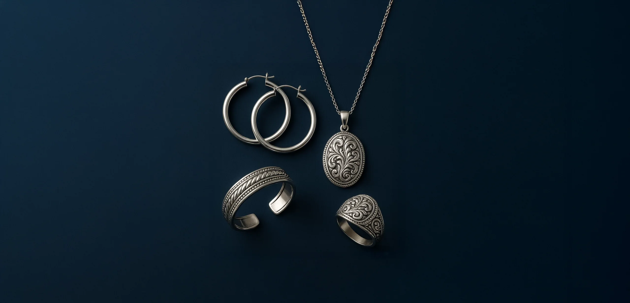 Silver jewellery collection