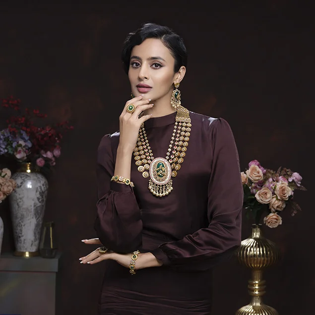 Antique gold mala, style V1121