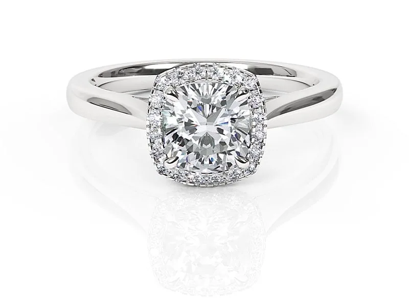 Halo engagement ring