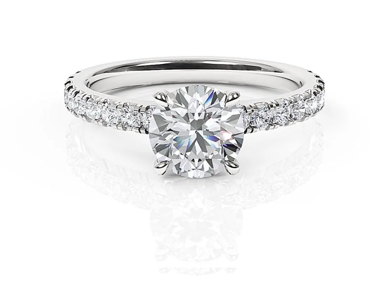 Side-stone engagement ring
