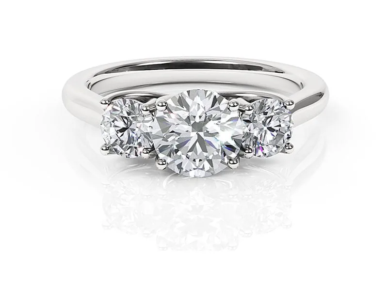 Three-stone engagement ring