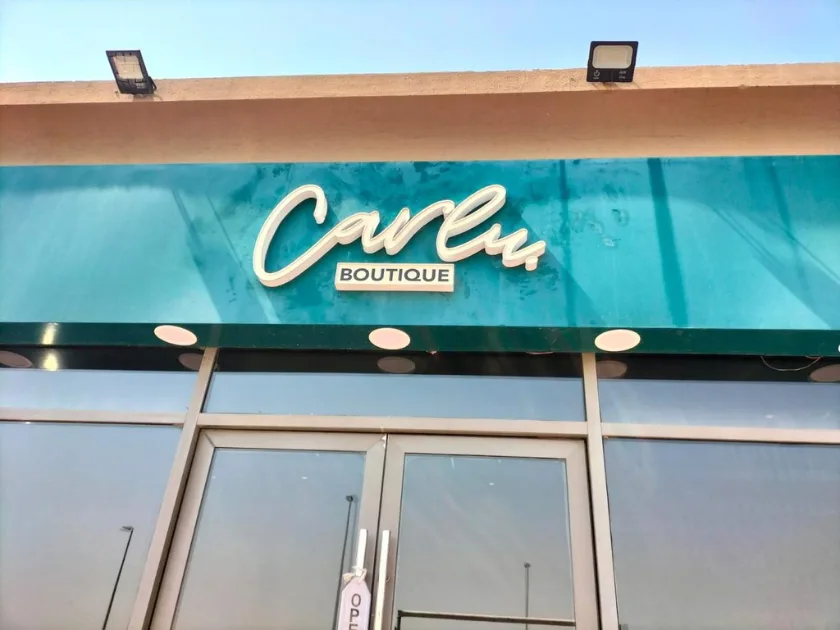 Illuminated built-up shopfront letters fabricated and installed by Crown Sign