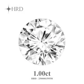 HRD-certified round-brilliant loose diamond