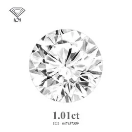 IGI-certified round-brilliant loose diamond