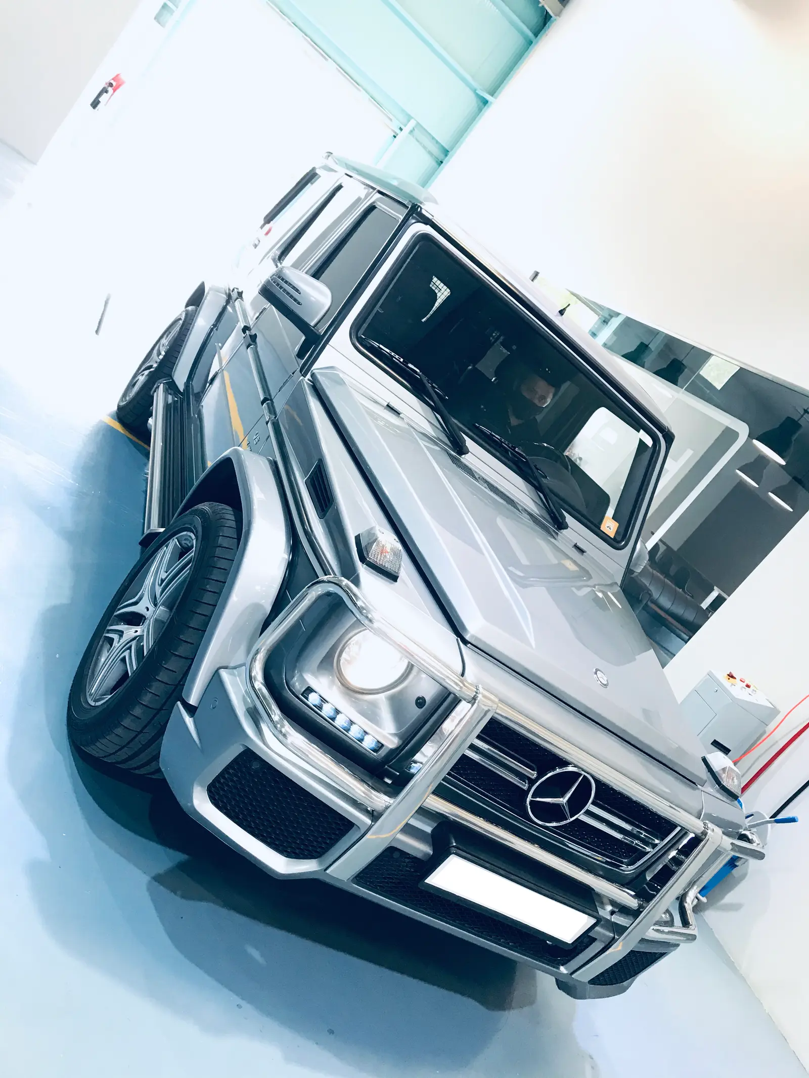 Silver Mercedes-AMG G63