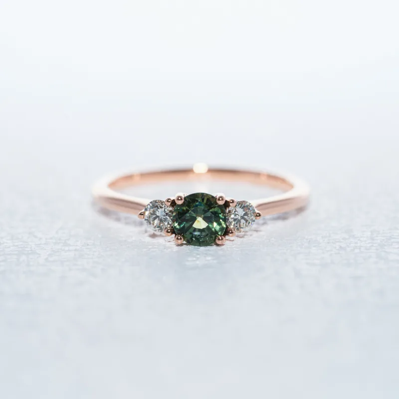 Leandria — pear-cut three-stone ring