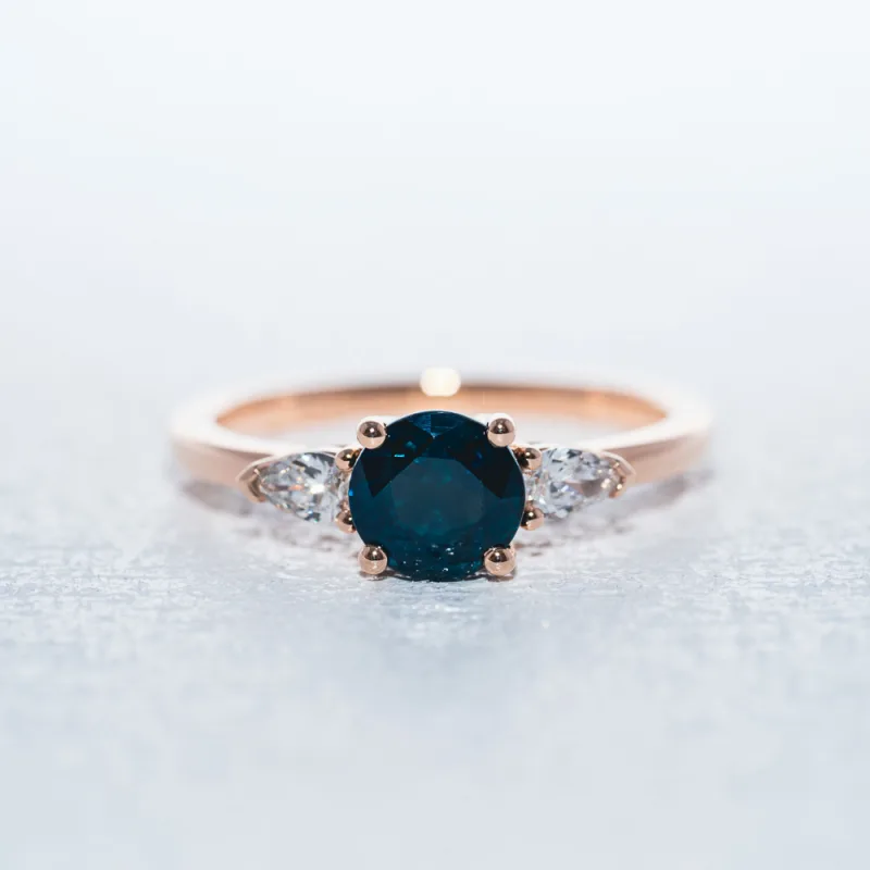 Vanda — coloured-gemstone three-stone ring