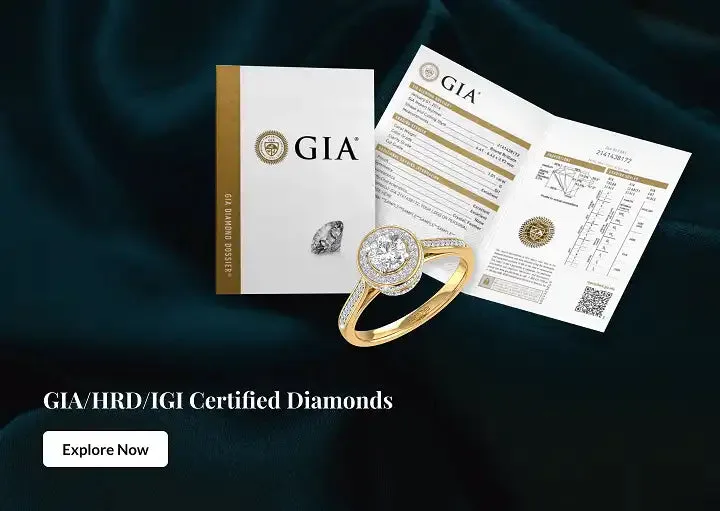 A certified diamond ring beside its GIA diamond grading report.