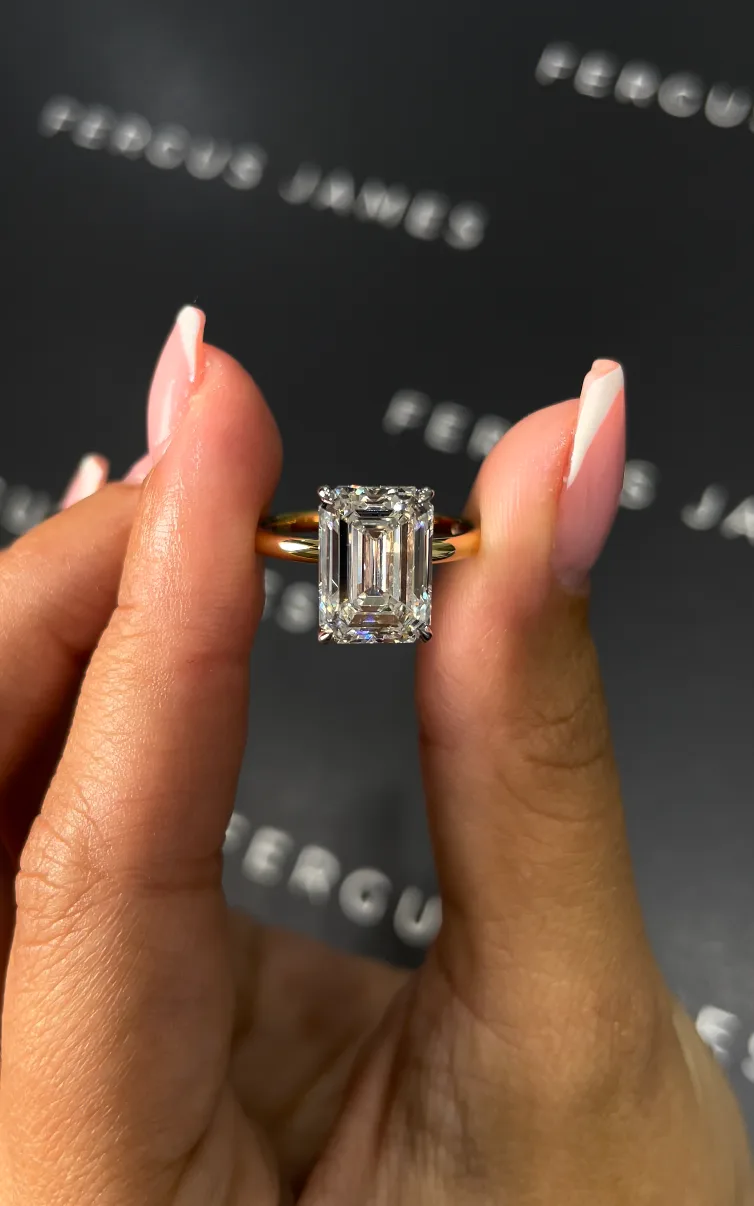 Bespoke marquise-cut diamond solitaire
