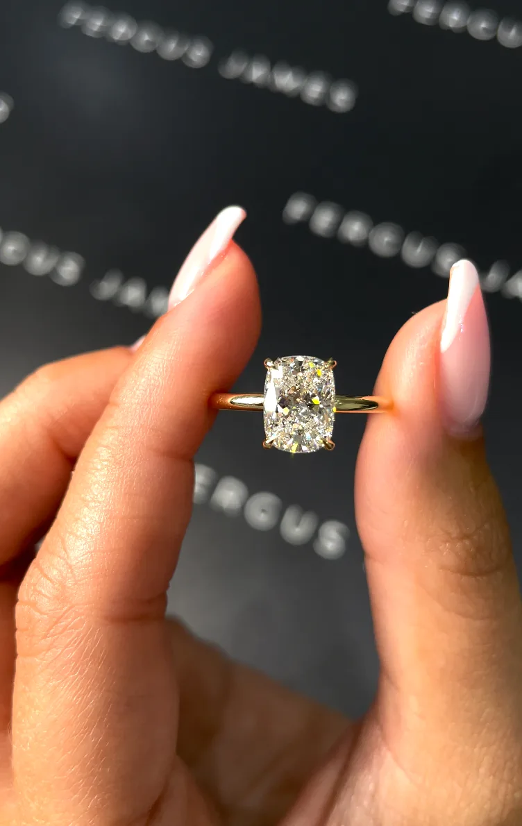 Bespoke oval diamond solitaire in platinum