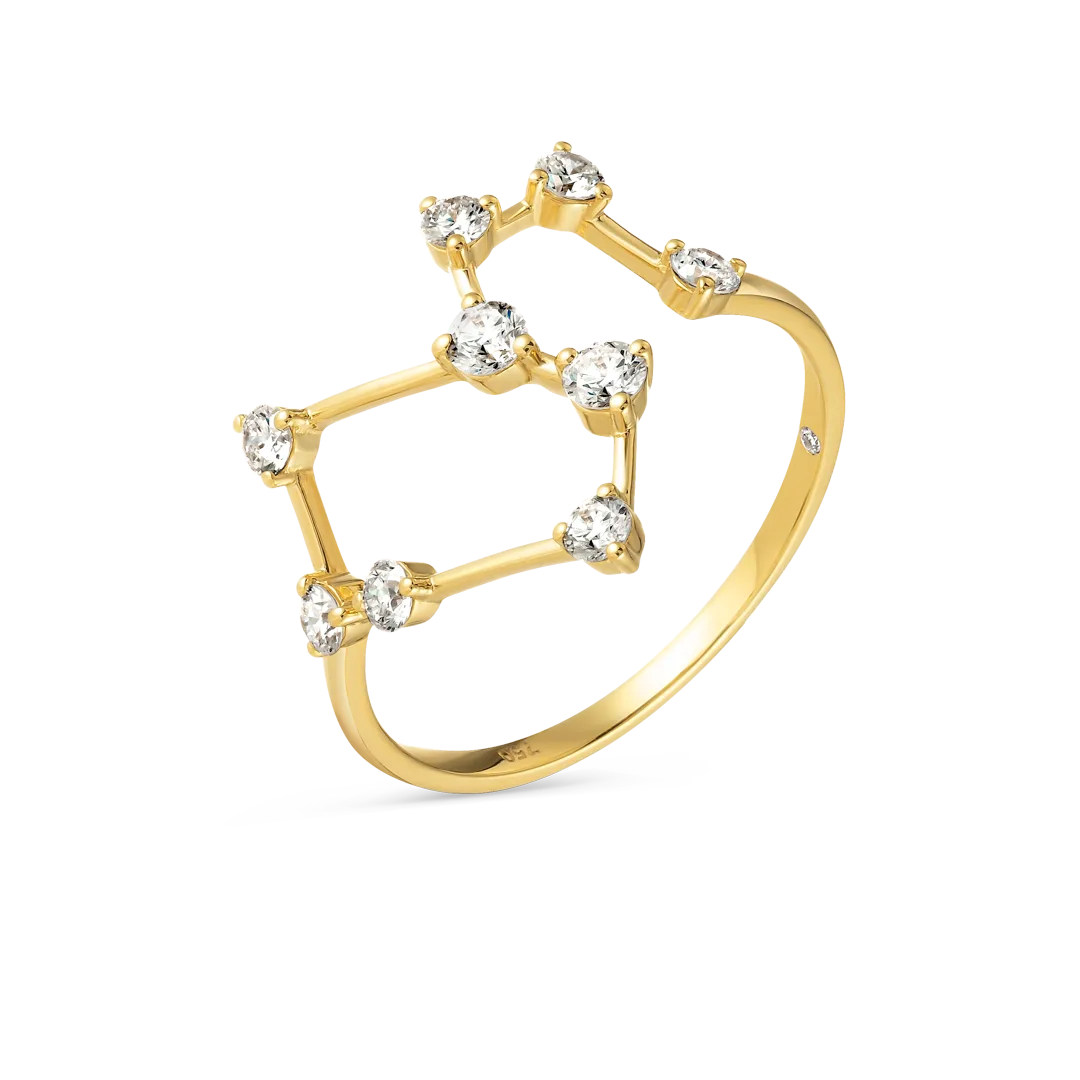 Signature Constellation zodiac ring in 18K yellow gold