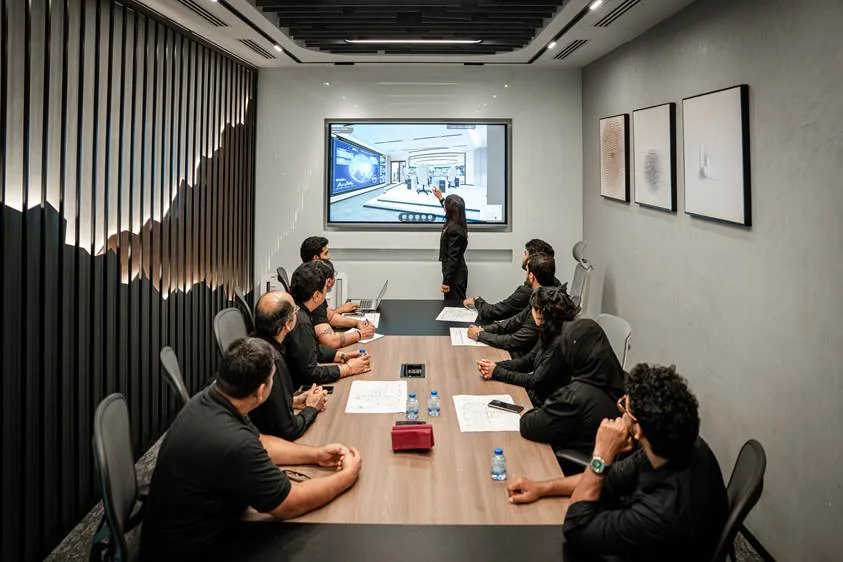 Winteriors Decor design team in a project review meeting