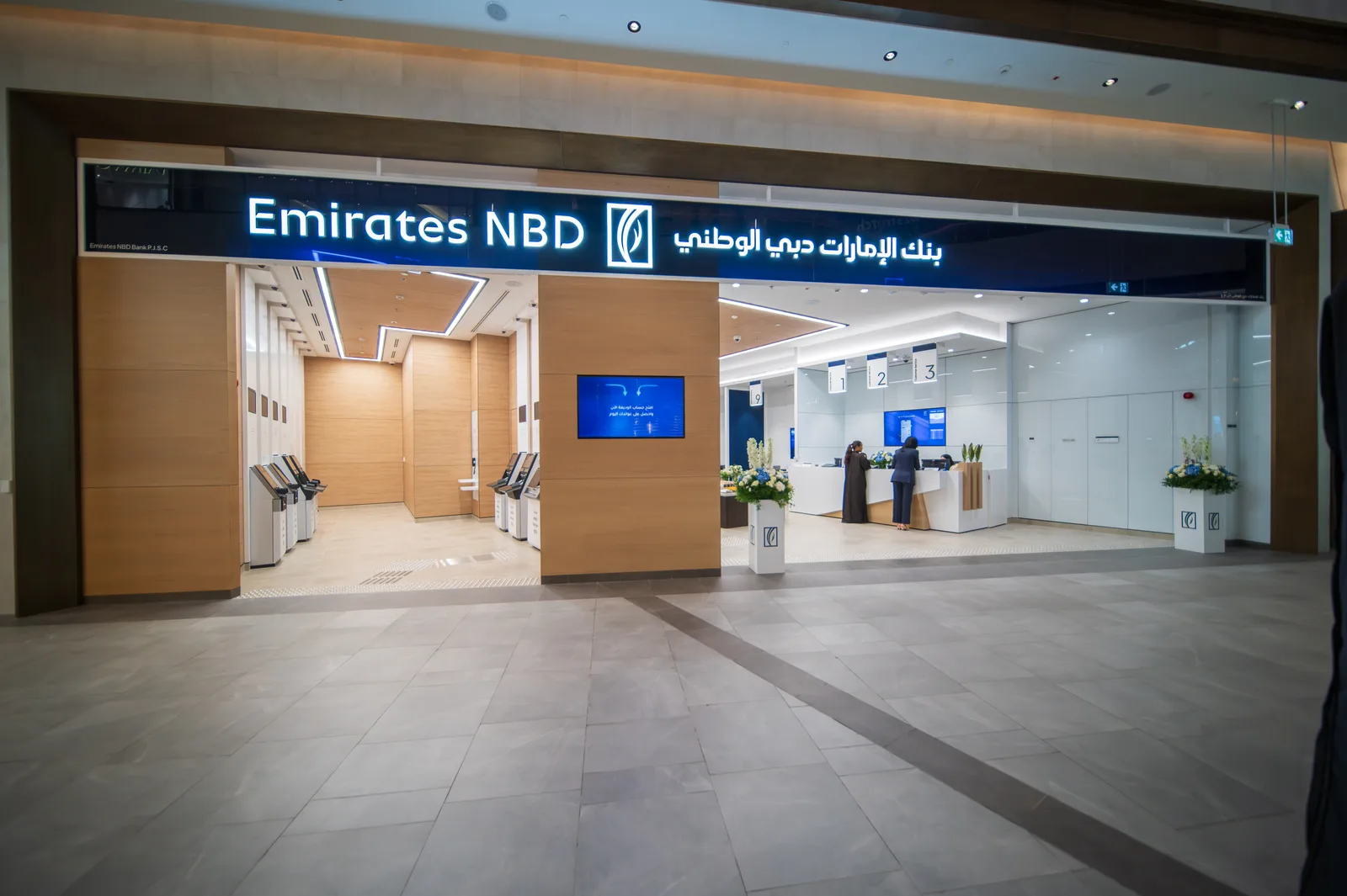 Emirates NBD bank branch fit-out by Ebonite Decor